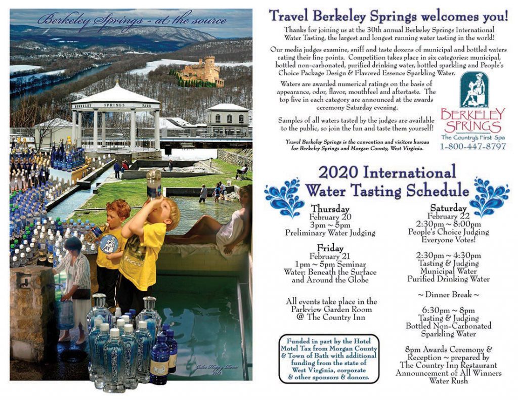 2019 Water Program Berkeley Springs International Water Tasting