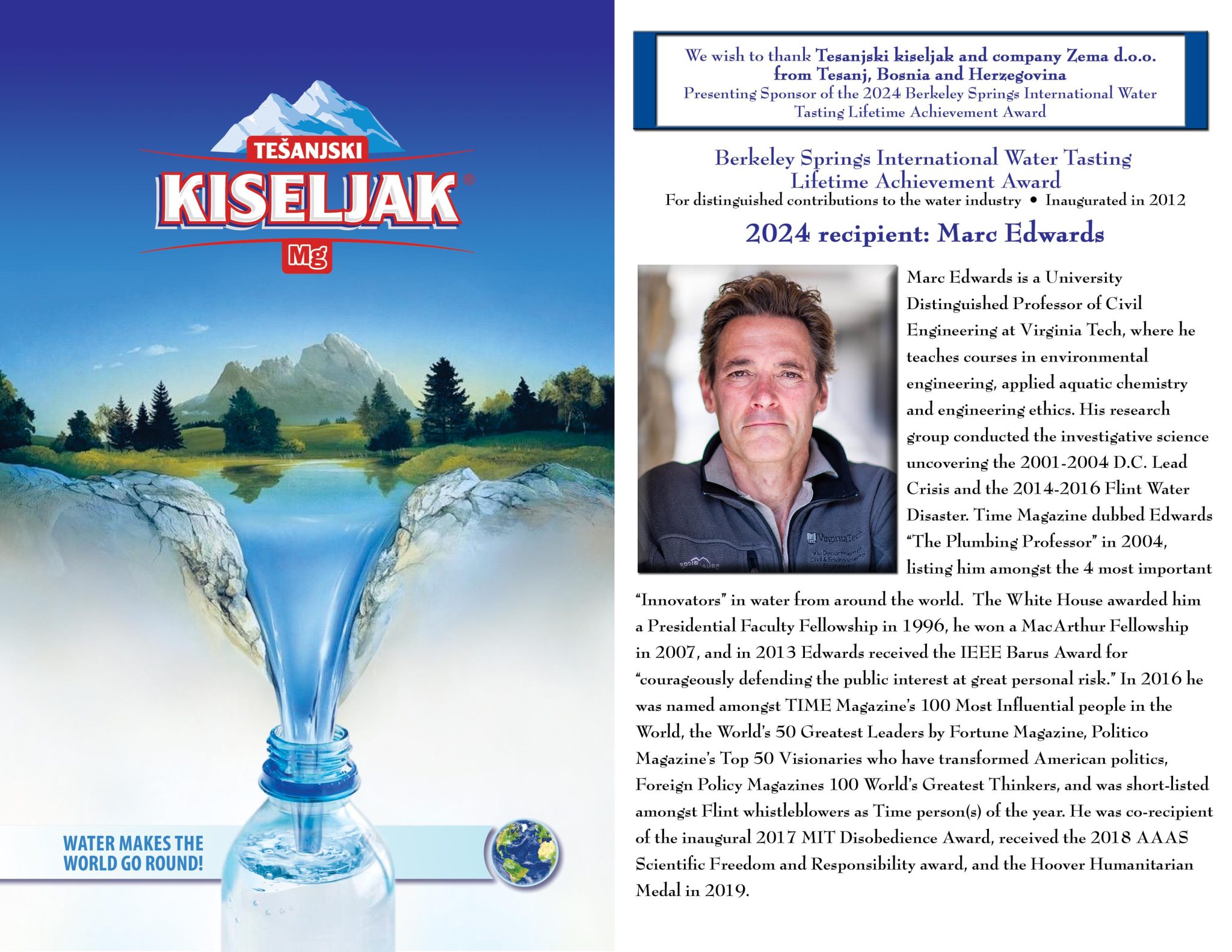 2024 water program Berkeley Springs International Water Tasting